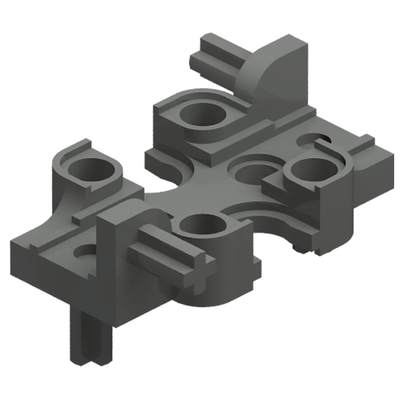 Dark Gray Technic Rectangular Gearbox Half