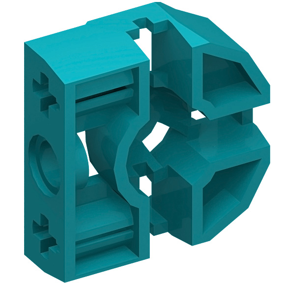 Dark Turquoise Technic Pin Connector Block 3 x 3 x 1