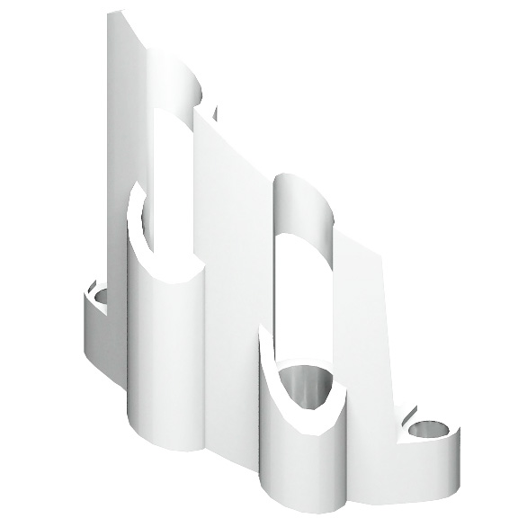 White Technic Panel Fairing # 1 Large Short Large Holes