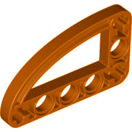 Dark Orange Technic Beam 3 x 5 L-Shape with Quarter Ellipse Thin