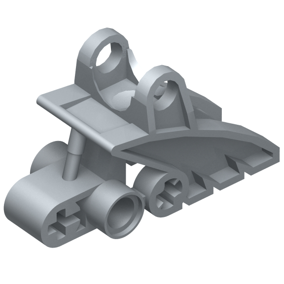 Pearl Light Gray Bionicle Foot with Ball Joint Socket 2 x 3 x 5