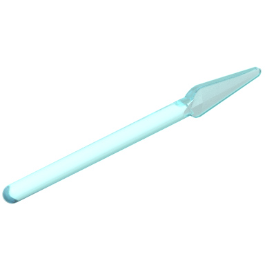 Trans-Light Blue Weapon Pike / Spear Round End