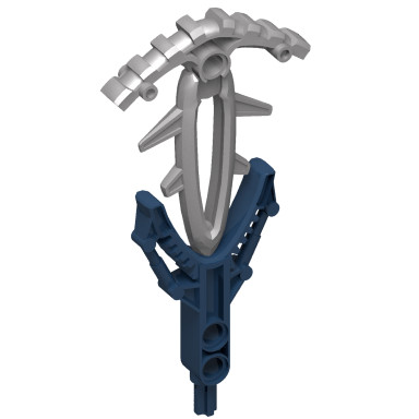 Dark Blue Bionicle Weapon Hordika Fin Barb with Flat Silver Flexible End