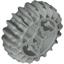 Light Gray Technic Gear 20 Tooth Double Bevel with Axle Hole Type 2 [X Opening]