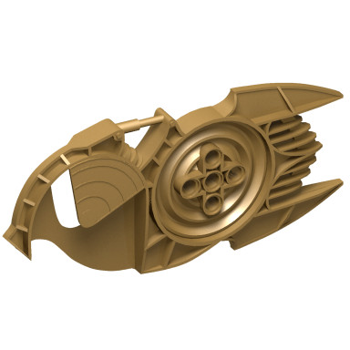 Flat Dark Gold Bionicle Rhotuka Shield