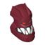 Dark Red Minifig Head Modified Bionicle Piraka Hakann with Eyes and Teeth Print