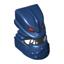 Dark Blue Minifig Head Modified Bionicle Piraka Vezok with Eyes and Teeth Print
