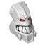White Minifig Head Modified Bionicle Piraka Thok