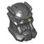 Pearl Dark Gray Minifig Head Modified Bionicle Inika Toa Hewkii