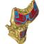 Pearl Gold Large Figure Torso Cover with Red and Medium Azure Armour Print