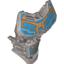 Flat Silver Large Figure Torso Cover with Medium Azure and Orange Armour Print