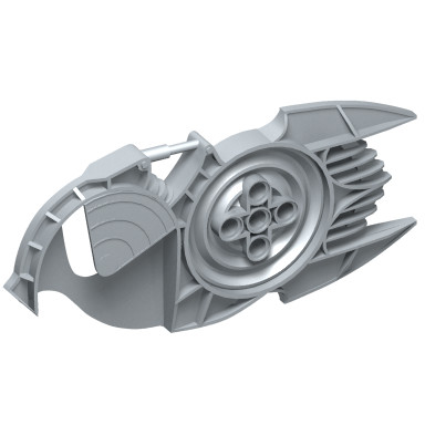 Flat Silver Bionicle Rhotuka Shield