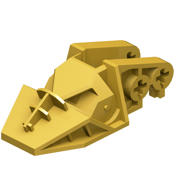 Metallic Gold Technic Block 3 x 6 x 1 & 2/3
