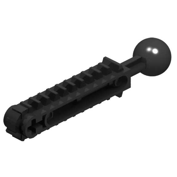 Black Technic Gear Rack Double with Ball Joint