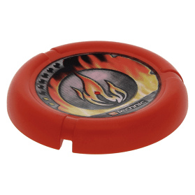 Red Throwbot Disk, Torch / Fire, 2 pips, flame logo Print
