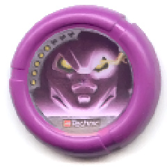Purple Throwbot Disk, Electro / Energy, 5 pips, head piece with glowing eyes Pattern