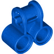 Blue Technic Axle and Pin Connector Perpendicular Double