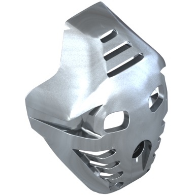 Pearl Light Gray Bionicle Mask Pakari