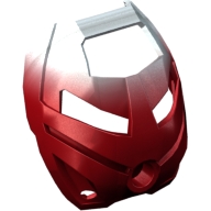 Dark Red Bionicle Mask Ruru with Pearl Light Gray Top (Nuhrii)
