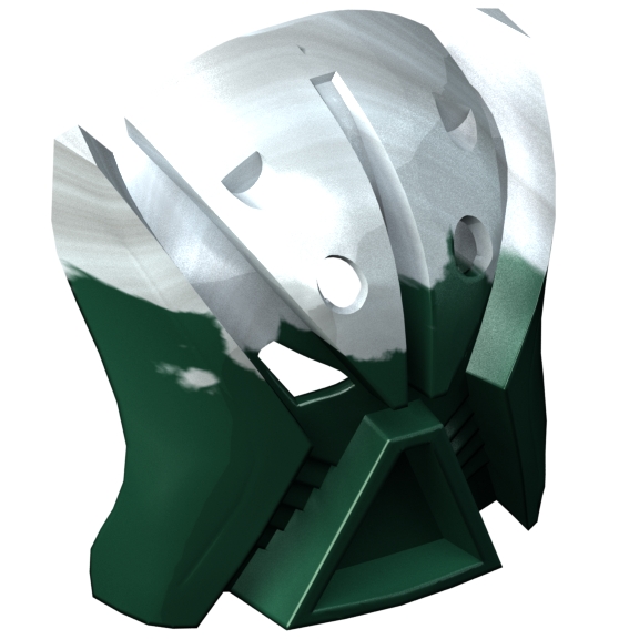 Dark Green Bionicle Mask Matatu with Pearl Light Gray Top (Orkahm)
