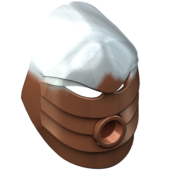 Dark Flesh Bionicle Mask Rau with Pearl Light Gray Top (Ahkmou)