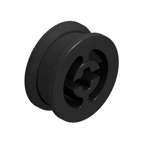 Black Wheel with Split Axle hole