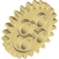 Tan Technic Gear 24 Tooth [New Style with Single Axle Hole][Type 1]