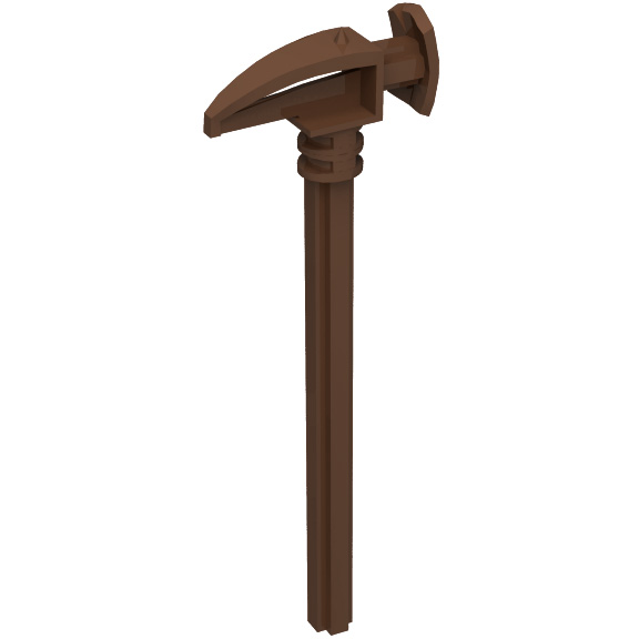 Brown Bionicle Weapon Long Axle Hammer 1 x 10