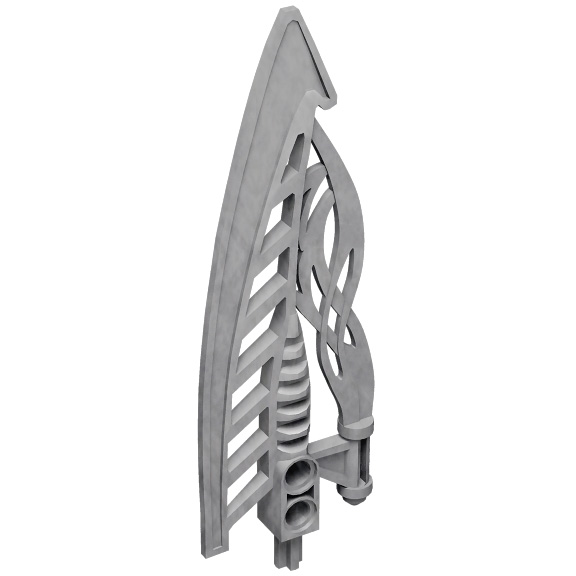 Flat Silver Bionicle Weapon Magma Sword / Lava Board Half