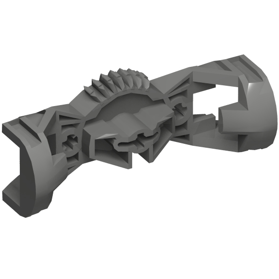 Dark Gray Bionicle Rahkshi Torso - Gear 7 Tooth with 3 Axle Holes