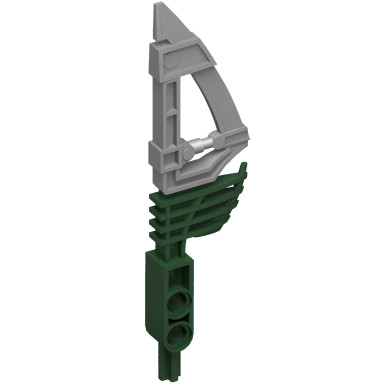 Dark Green Bionicle Weapon Hordika Fang Blade with Flat Silver Flexible End