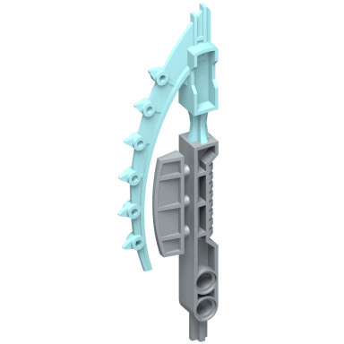 White Bionicle Weapon Hordika Teeth Tool with Trans-Light Blue Flexible End