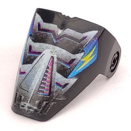 Black Technic Throwbot Visor with Spark Print [8522]
