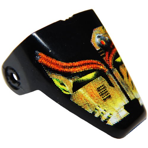 Black Technic Throwbot Visor with Amazon / Jungle Print [8505]