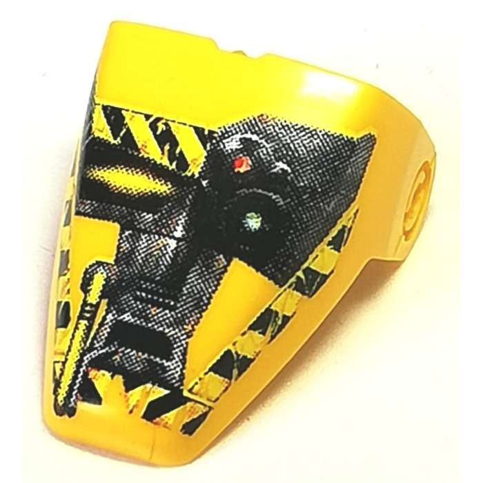 Yellow Technic Throwbot Visor with Jet / Judge Print [8504]