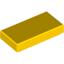 Yellow Tile 1 x 2 with Groove