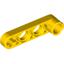 Yellow Technic Beam 1 x 4 Thin with Stud Connector