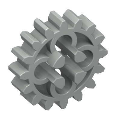Light Gray Technic Gear 16 Tooth with Round Holes [Old Style]