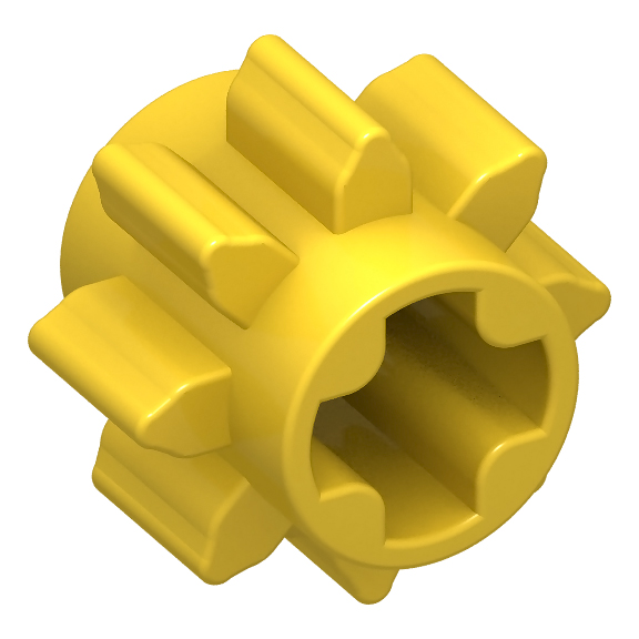 Yellow Technic Gear 8 Tooth