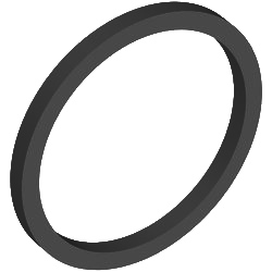 Black Rubber Band Medium (Square Cross Section) Thin Cut