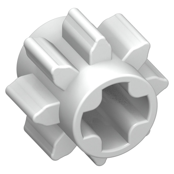 White Technic Gear 8 Tooth