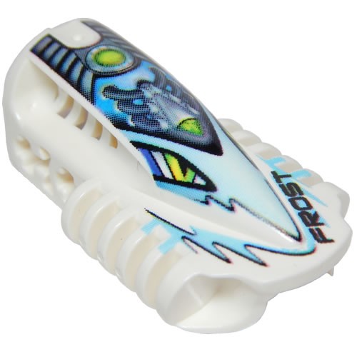 White Technic Block 3 x 5 x 1 2/3 with RoboRider Frost Print