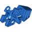 Blue Bionicle Foot with Ball Joint Socket 3 x 6 x 2 1/3