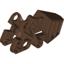 Brown Bionicle Foot with Ball Joint Socket 3 x 6 x 2 1/3