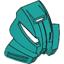 Dark Turquoise Bionicle Mask Kakama