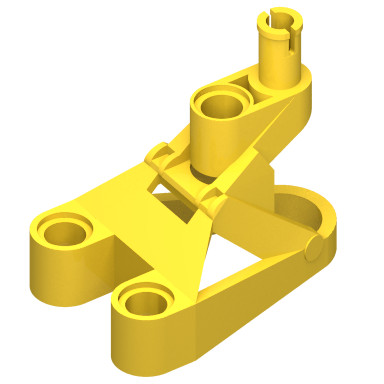 Yellow Technic Connector 3 x 4 1/2 x 2 1/3 with Pin