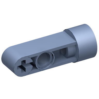 Metal Blue Technic Rotation Joint Socket with 3L Thick Beam