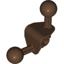 Brown Bionicle Ball Joint 4 x 4 x 2 90 Degree with 2 Ball Joints and Axle hole