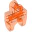 Trans-Neon Orange Technic Axle Connector 2 x 3 with Ball Socket Open Sides
