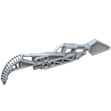 Flat Silver Bionicle Weapon Vahki Staff of Presence (Rorzakh)